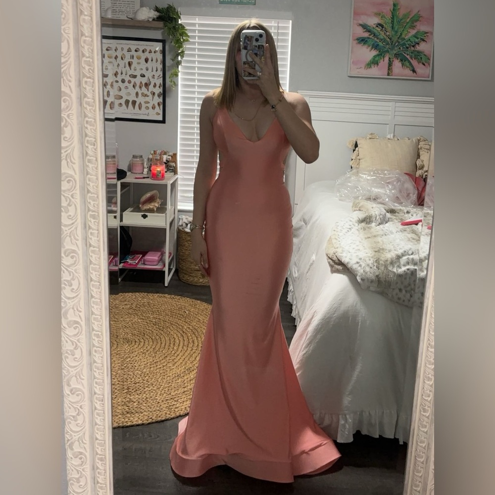 Coral prom dress